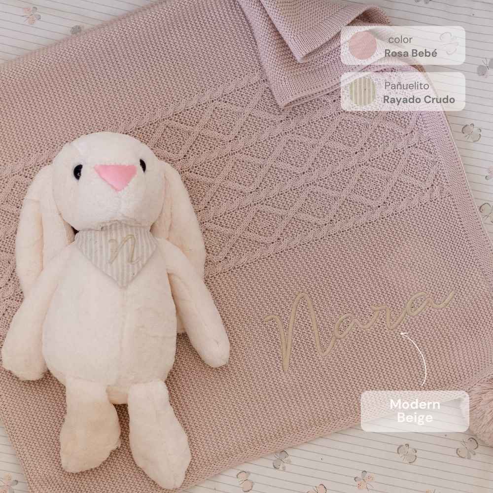 kit welcome baby conejo m lino + envió gratis