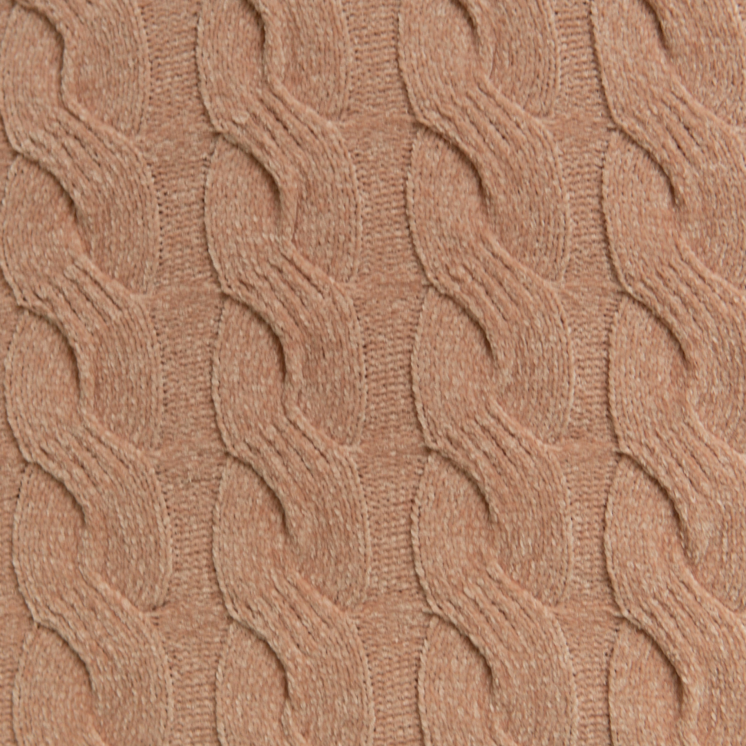 pie de cama frazada chenille trenza 110 x 150 cm