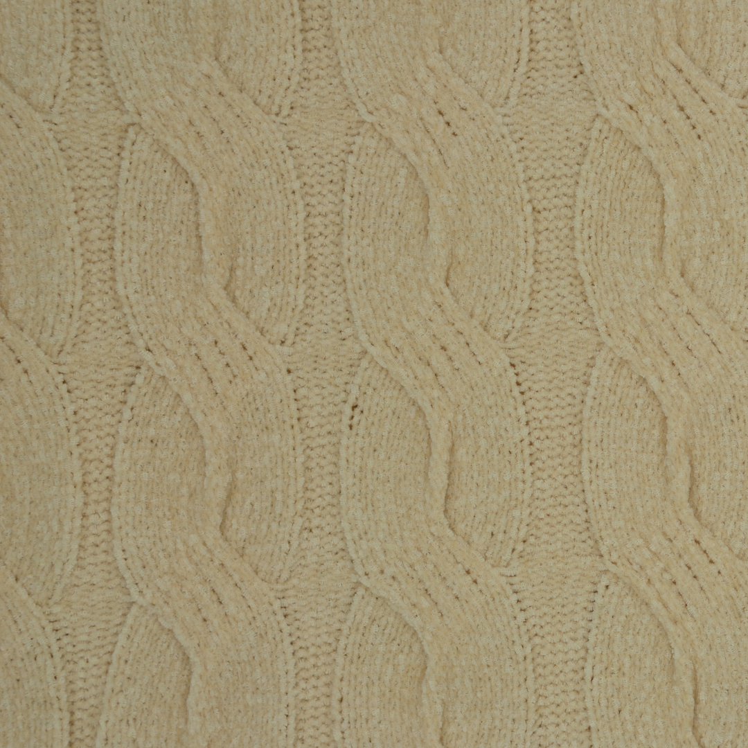pie de cama frazada chenille trenza 110 x 150 cm