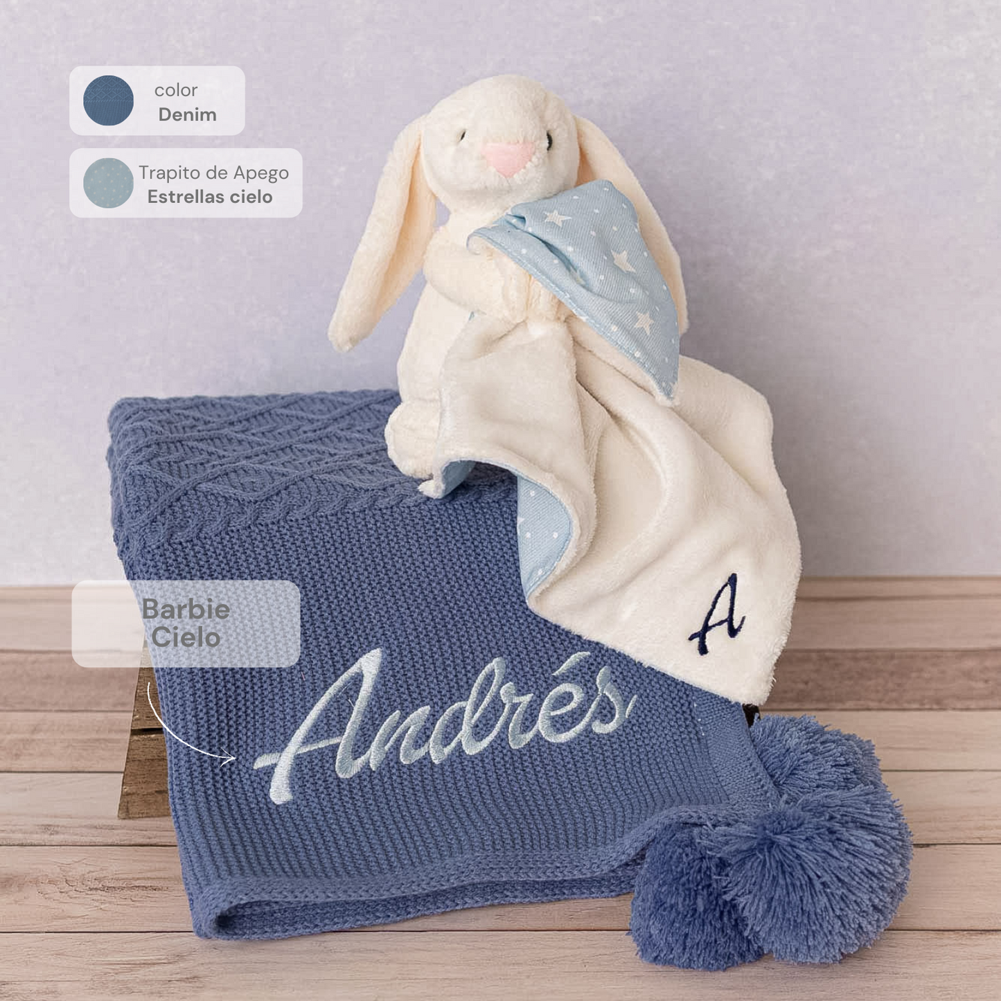 kit welcome baby trapito de apego + envío gratis