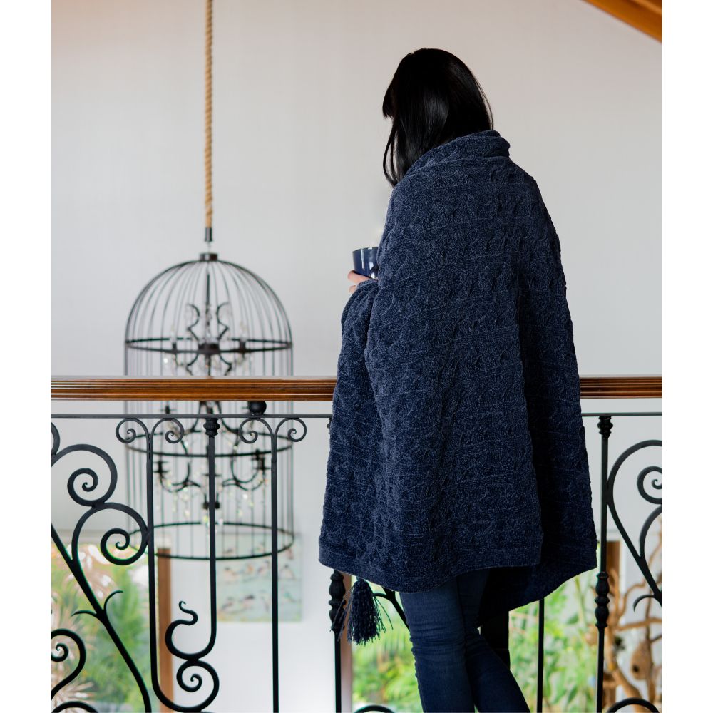 Frazada Chenille Trenza 110 x 160 cm