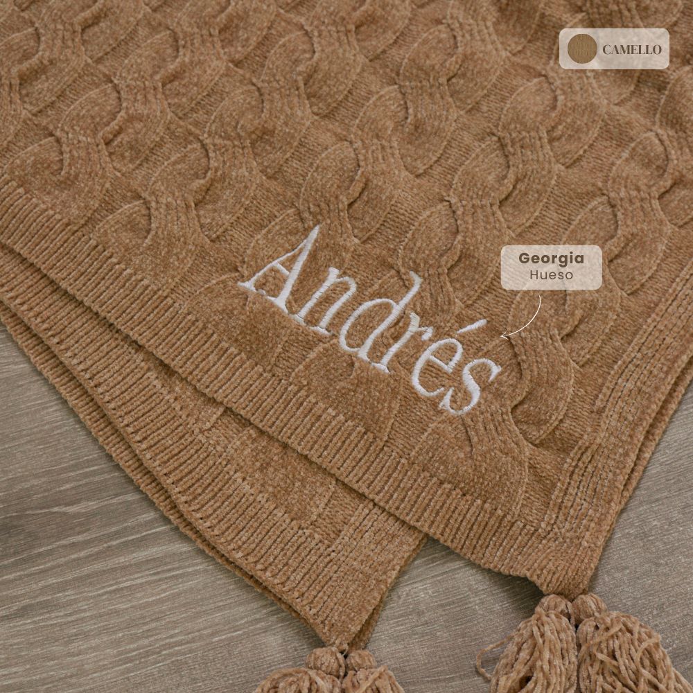 Frazada Chenille Trenza 110 x 160 cm