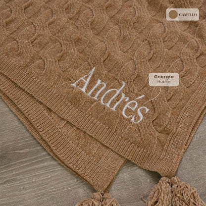 Frazada Chenille Trenza 110 x 160 cm