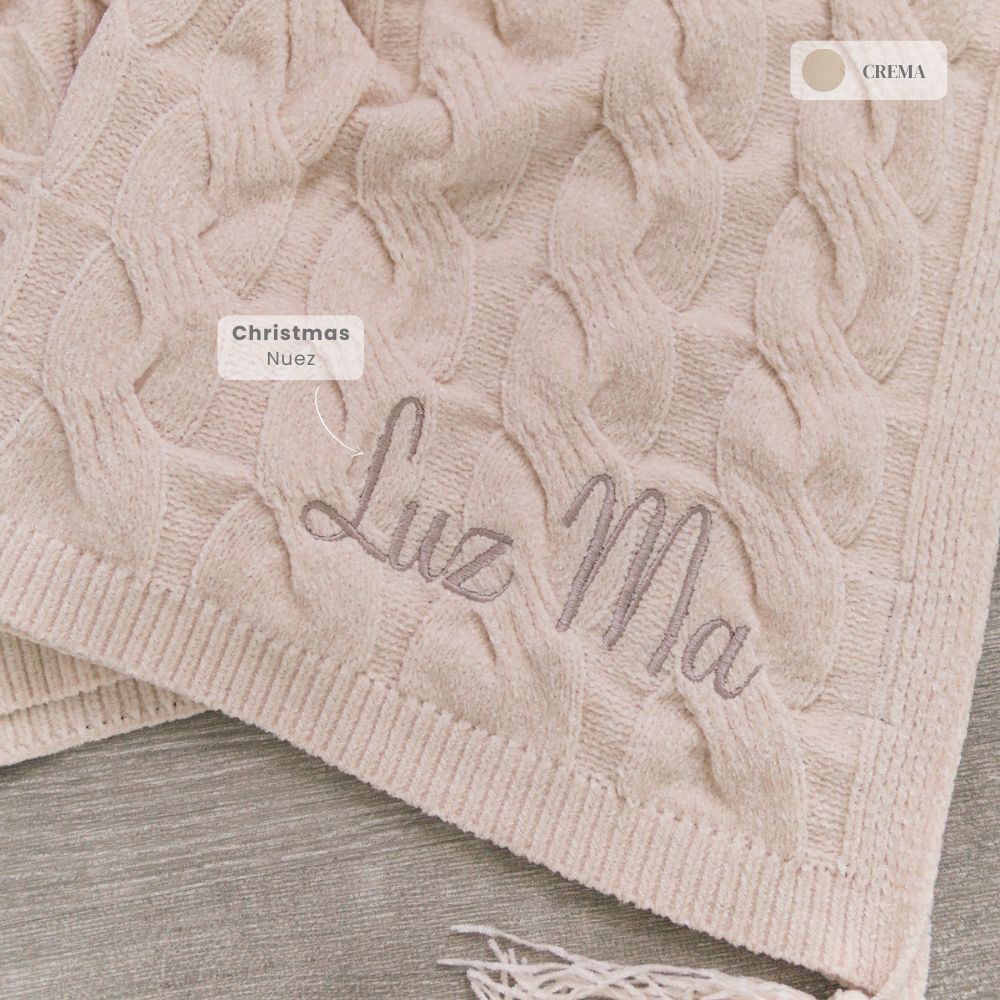 frazada chenille trenza king 110 x 220 cm pe