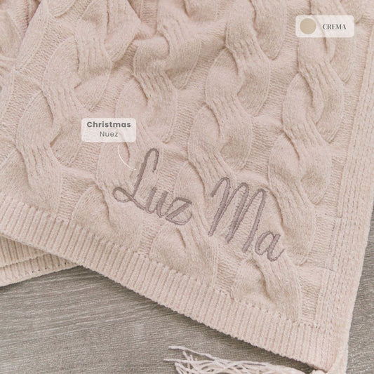 Frazada Chenille Trenza 110 x 220 cm Navidad