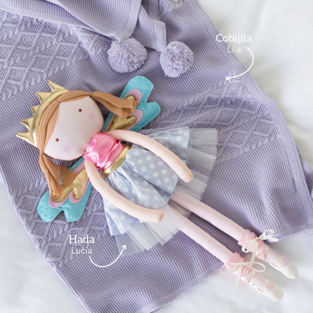 kit cobijita motas personalizada + bailarina o hada + envío gratis
