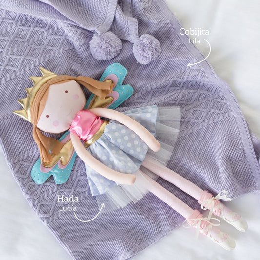 Kit Cobijita Motas Personalizada + Bailarina o Hada + Envío Gratis