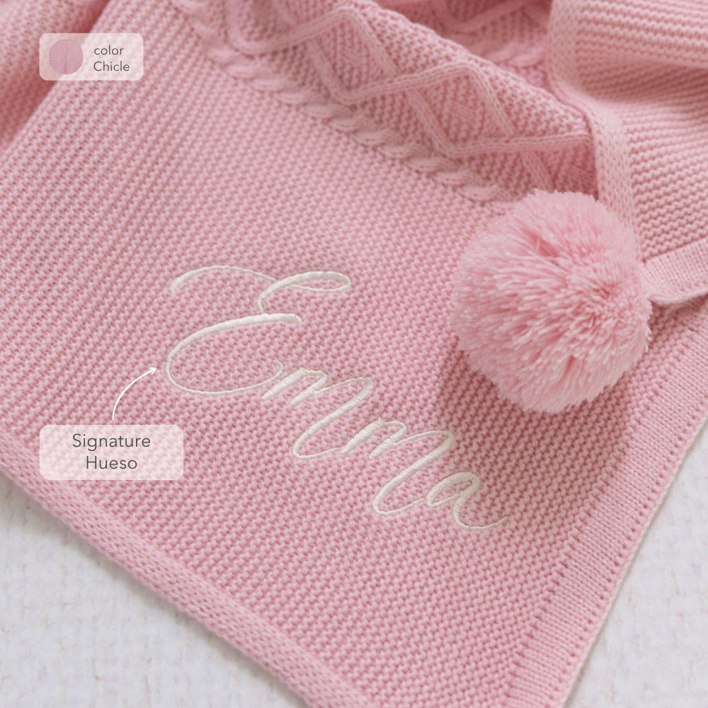 Cobijita Personalizada Pompones