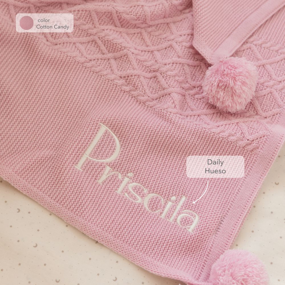Cobijita Personalizada Pompones