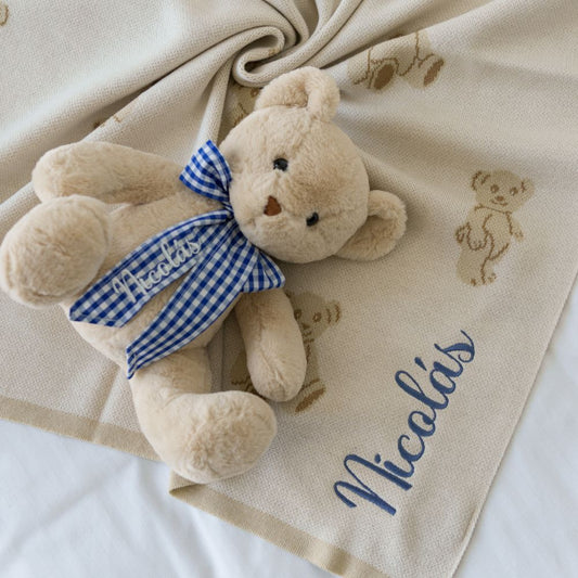 Kit Cobija Osos Personalizada + William el Oso + Envío Gratis