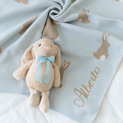 Kit Cobijita Conejitos + Conejo Personalizado Oreja