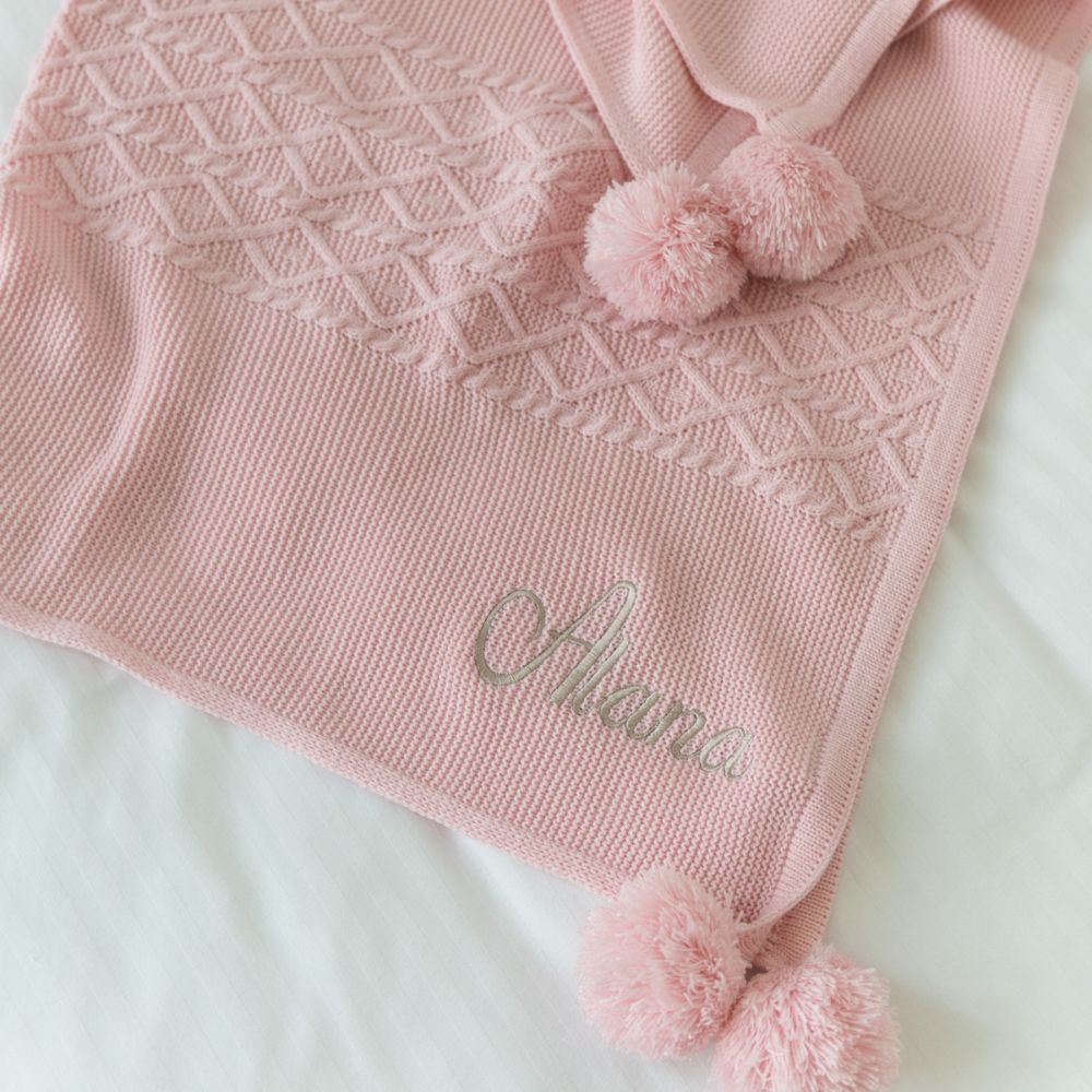 Cobijita Personalizada Pompones