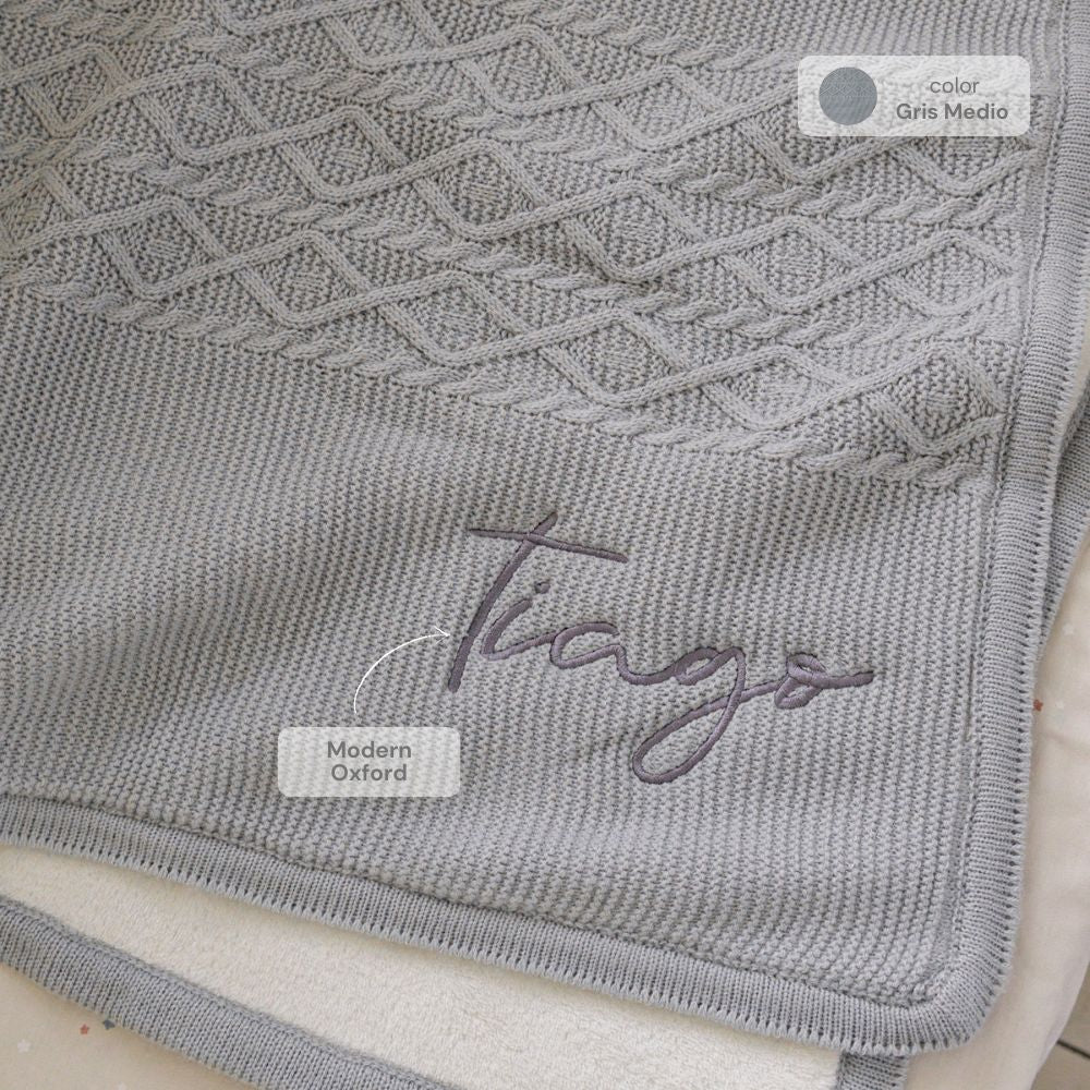 Cobijita Personalizada Forro Polar Trenzas