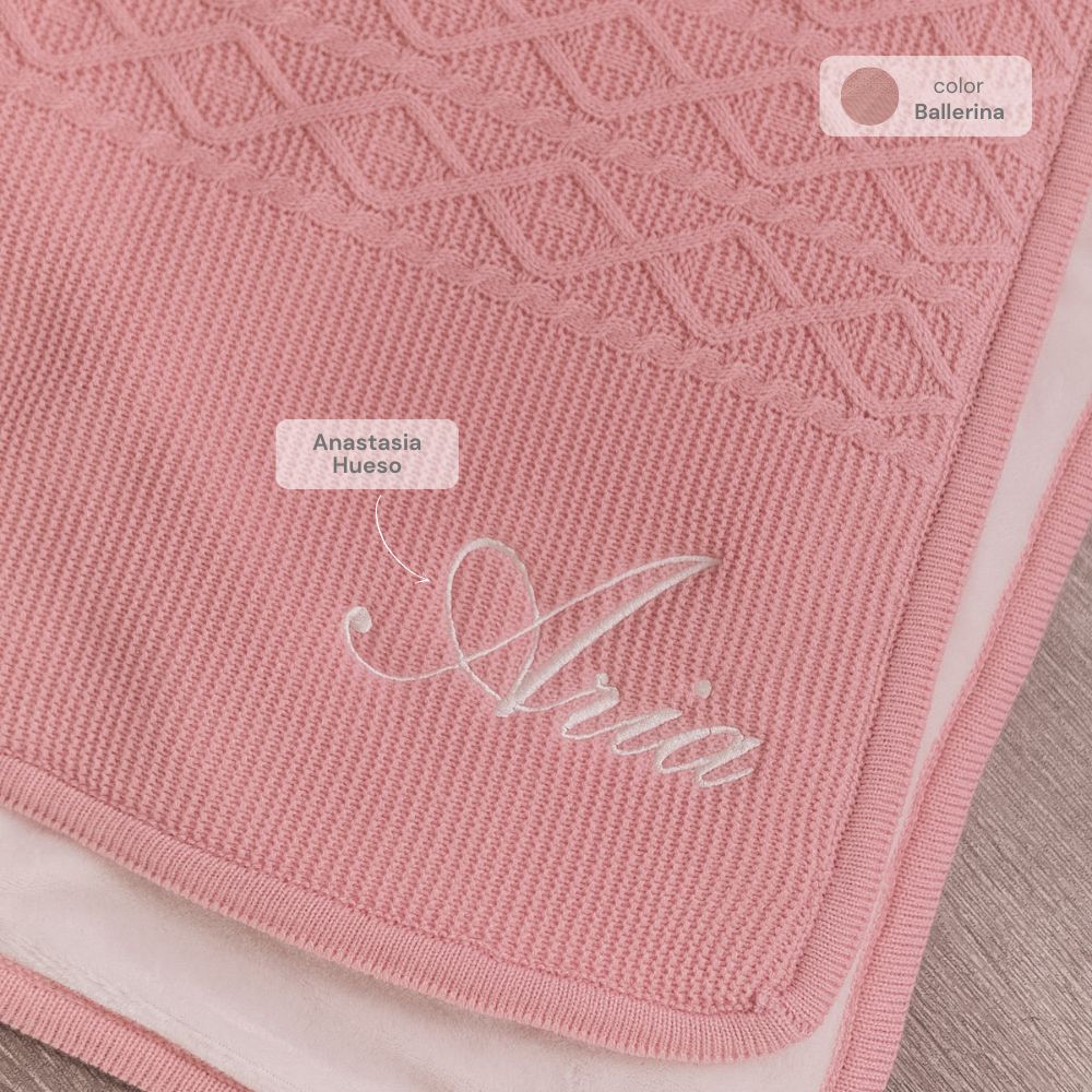 cobija trenza  con polar personalizada