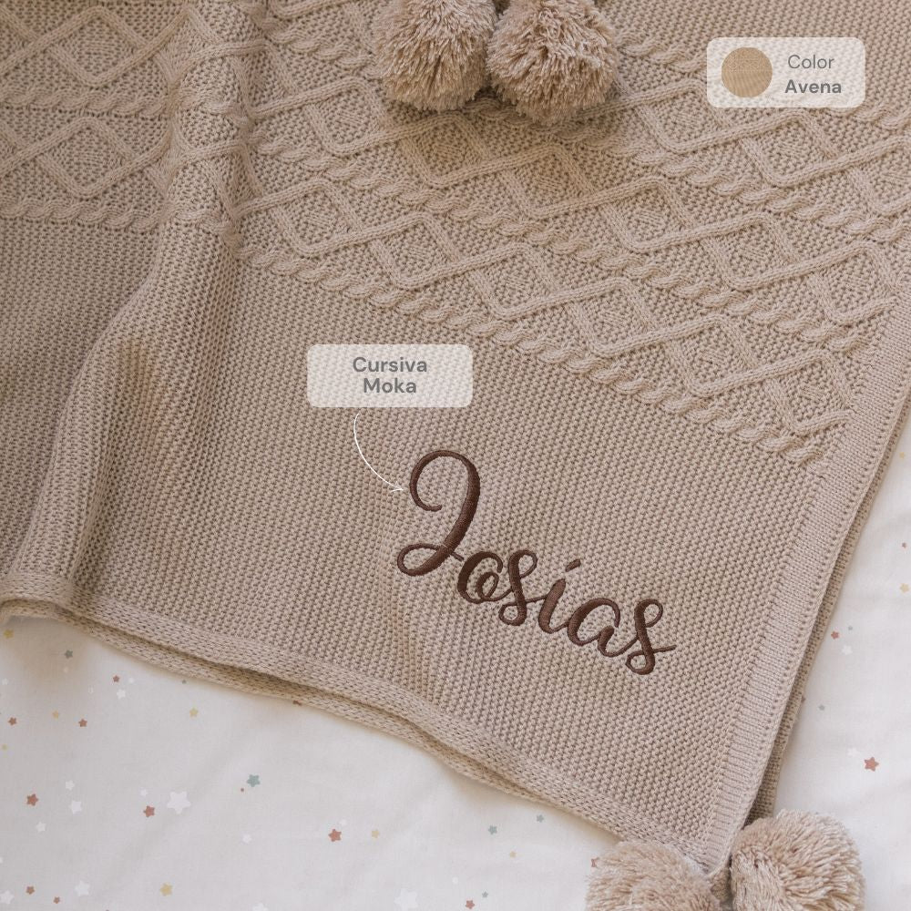 Cobijita Personalizada Pompones