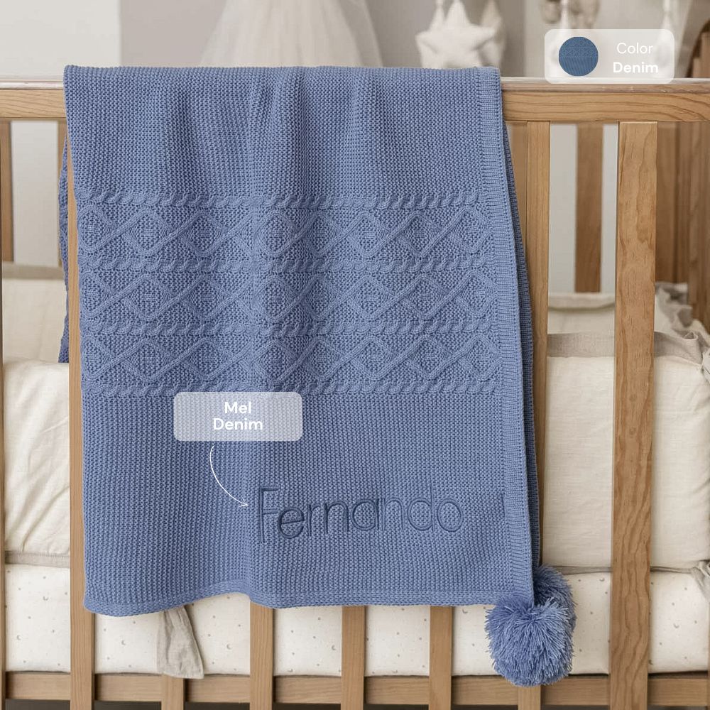 Cobijita Personalizada Pompones