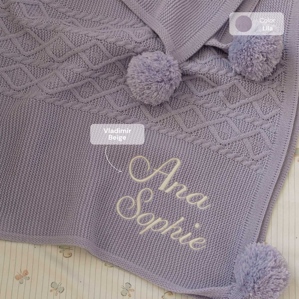 Cobijita Personalizada Pompones