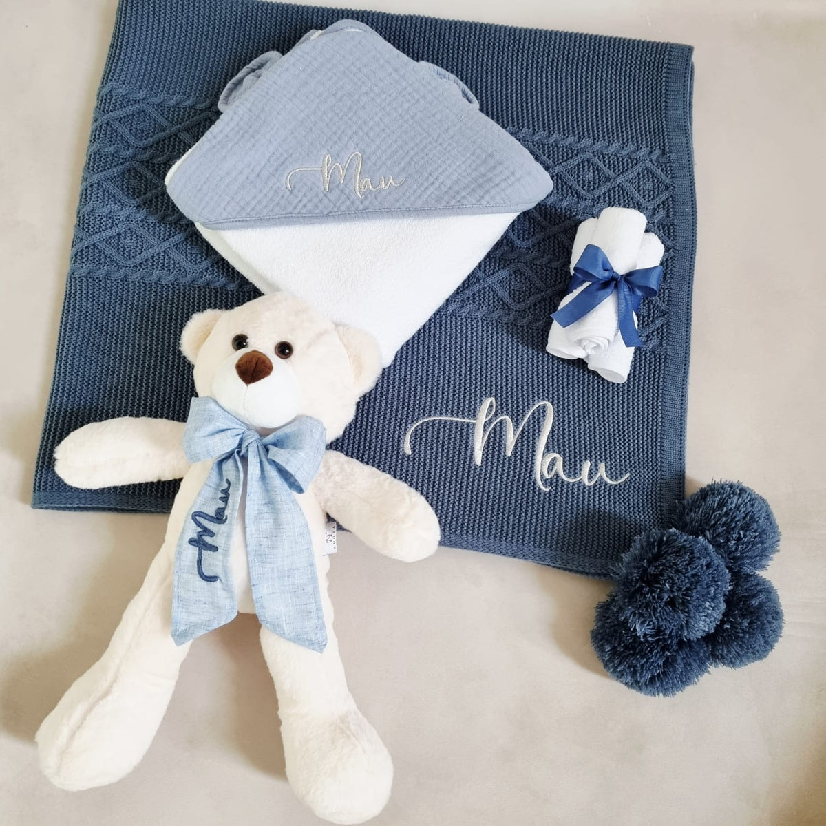 Set de Regalo Básicos Osos para El Bebé con Trapito de Apego  + Envío Gratis