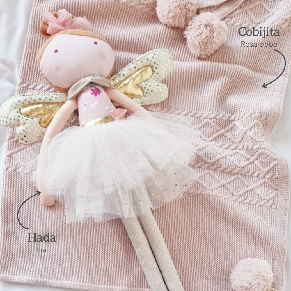 kit cobijita motas personalizada + bailarina o hada + envío gratis
