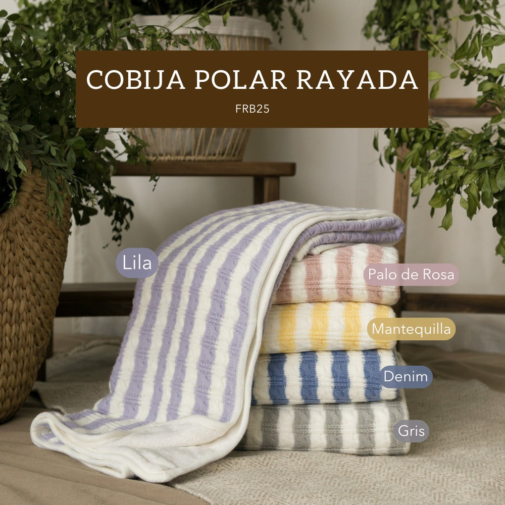 Cobijita Polar Rayada Personalizada