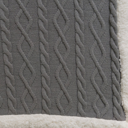 Frazada Trenza Borrega Navidad