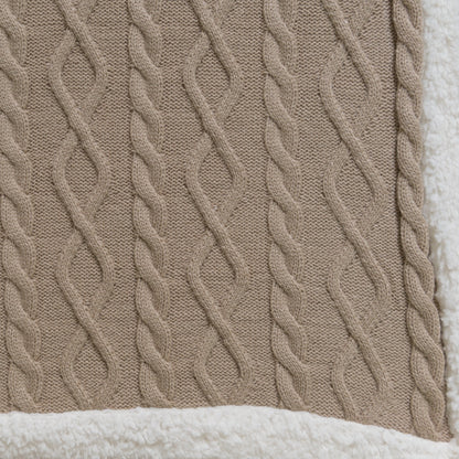 Frazada Trenza Borrega Navidad