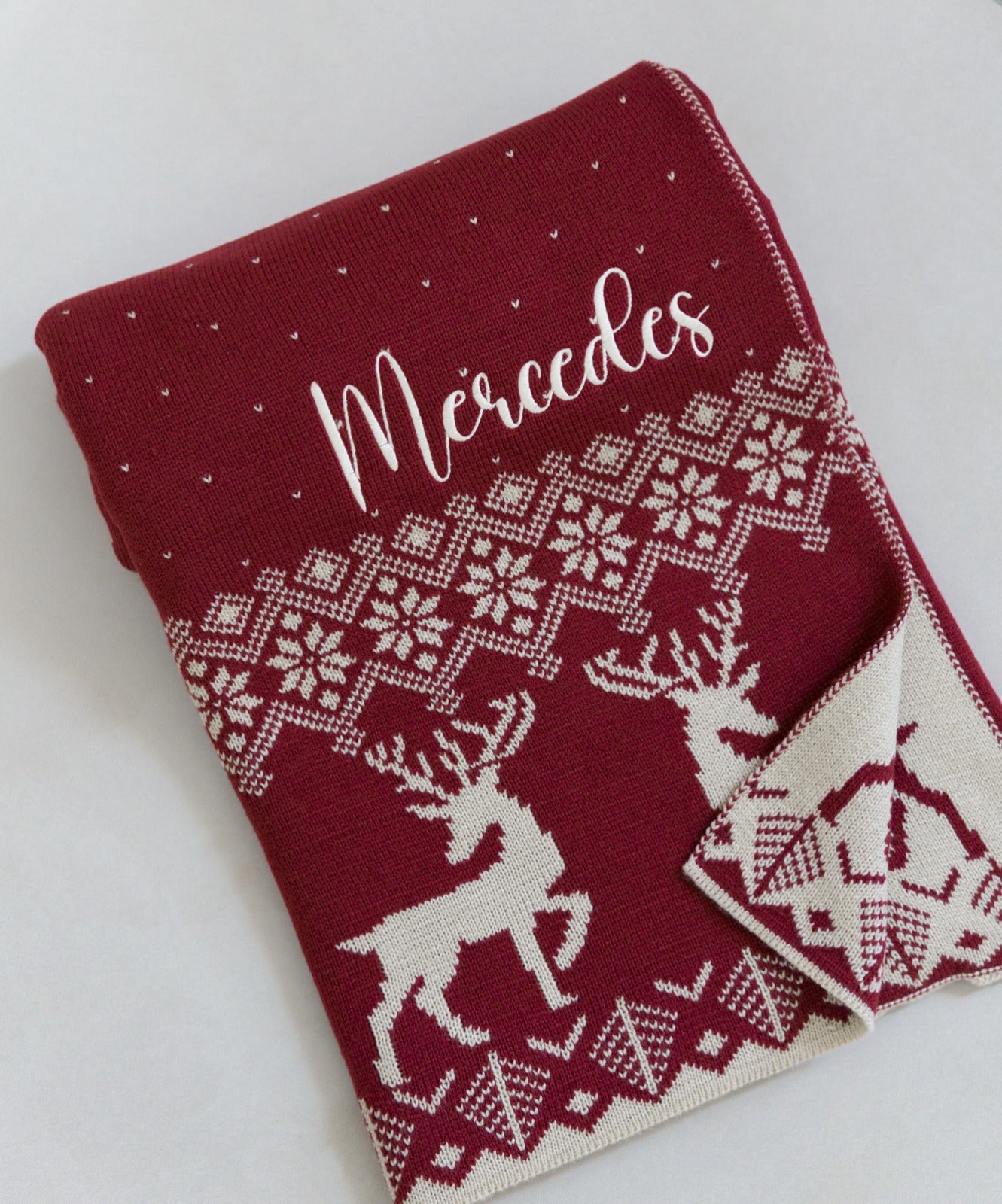 frazada renos doble vista