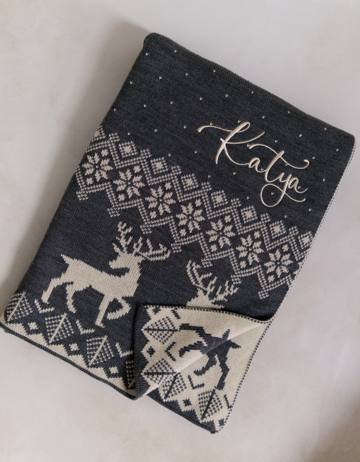 frazada renos doble vista