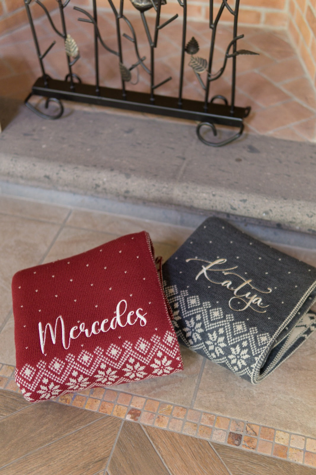 frazada renos doble vista