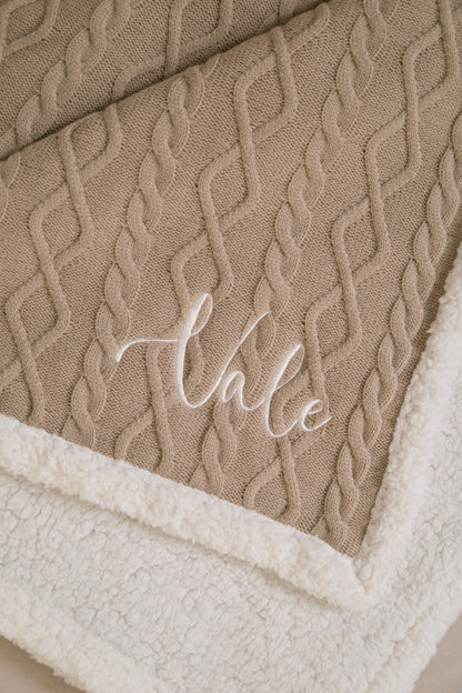 Frazada Trenza Borrega Navidad