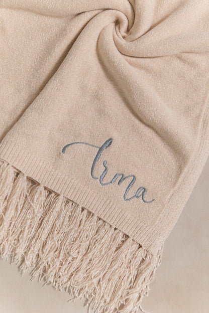 Cobija Lisa Con Flecos