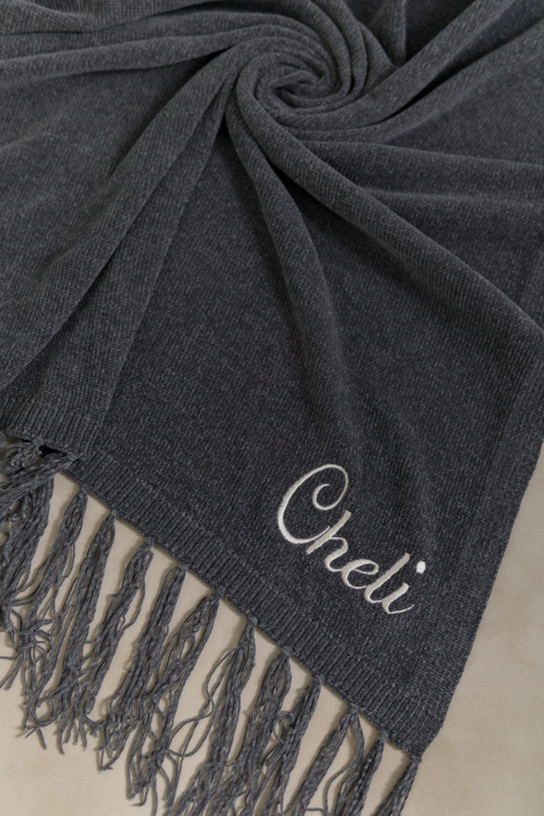 cobija lisa con flecos navidad