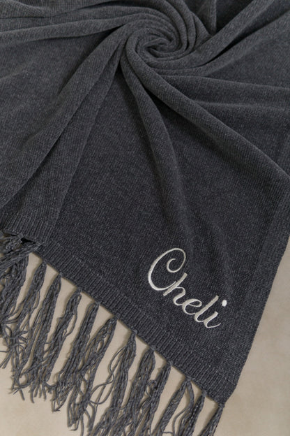 Cobija Lisa Con Flecos Navidad