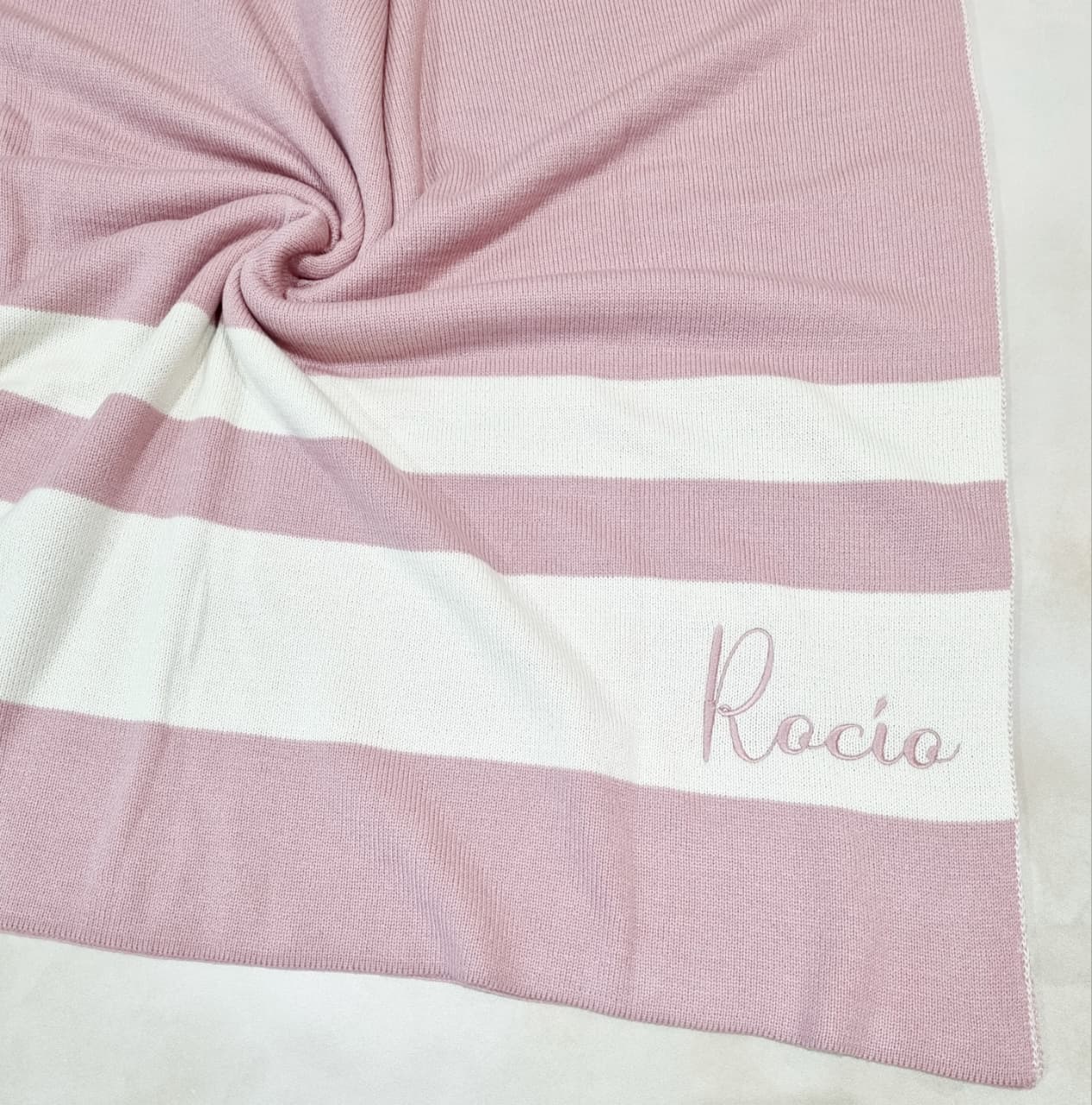 frazada rayada doble vista navidad