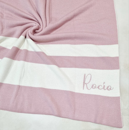 Frazada Rayada Doble Vista