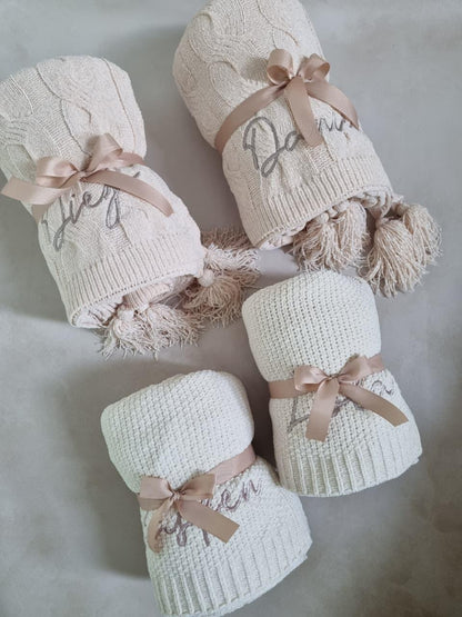 Frazada Chenille Trenza 110 x 220 cm Navidad