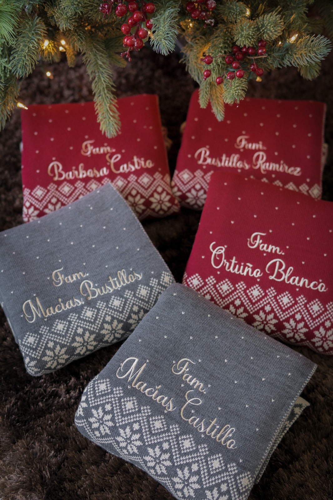 frazada renos doble vista