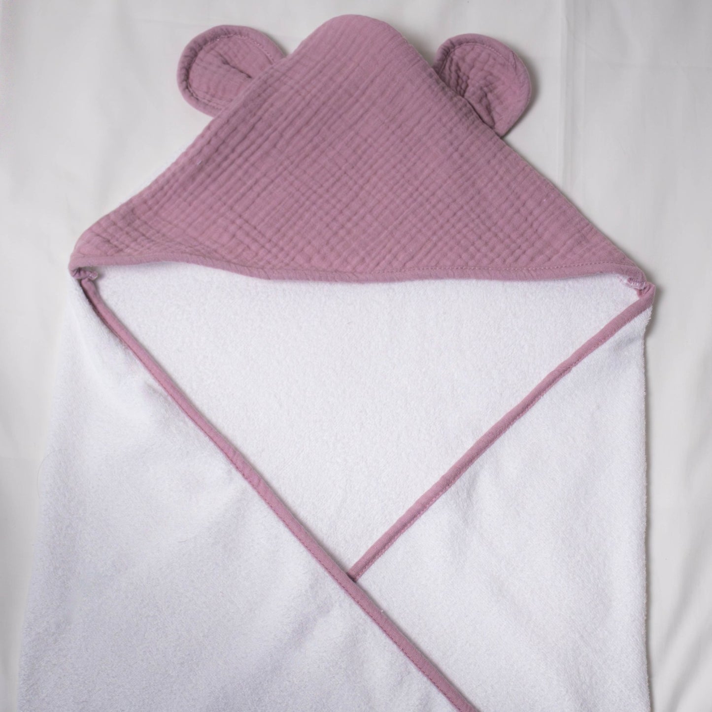 Kit de Toalla tipo Capa Oso Muselina con Toallitas Faciales