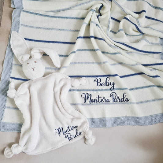 Kit Welcome Baby Rayas Niño + Trapito Apego Polar