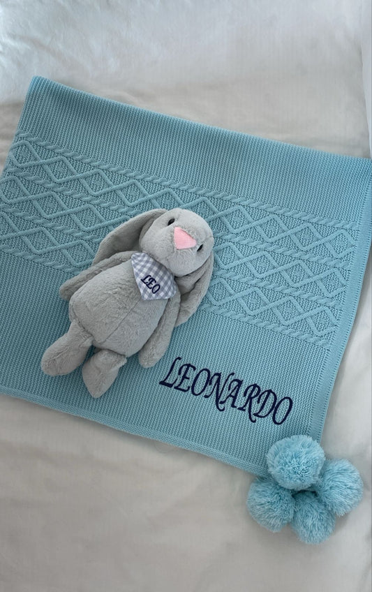 Kit Welcome Baby US Conejito Riley Gris + Envío Gratis
