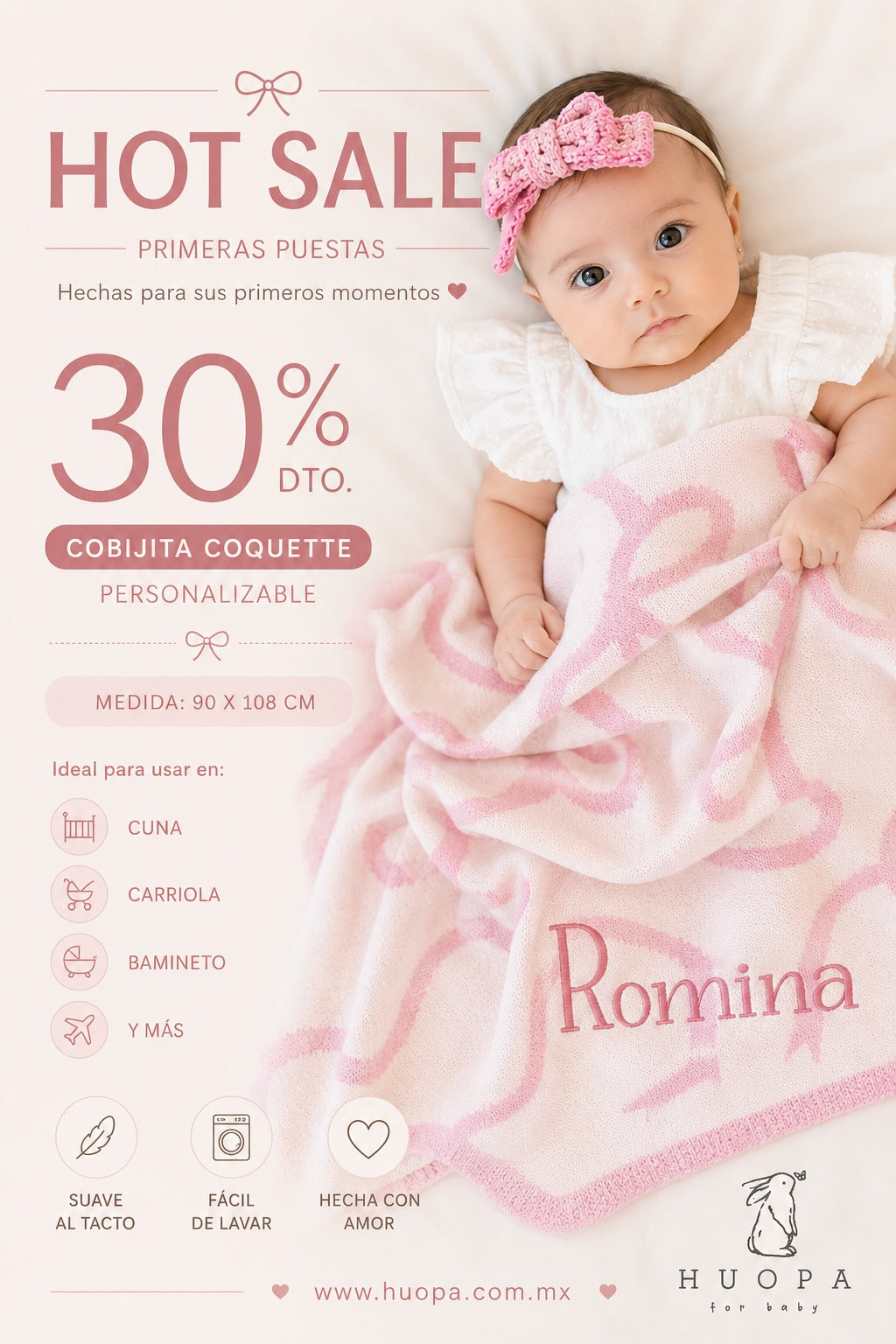 Cobijita Personalizada Coquette HS