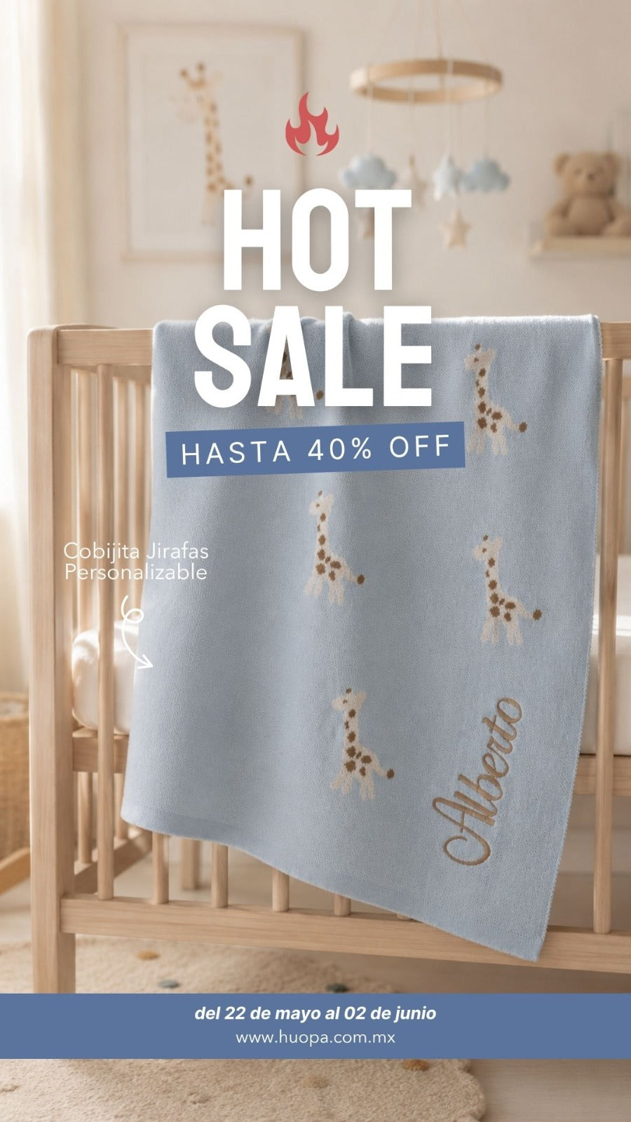 Cobijita Personalizada Jirafas HS