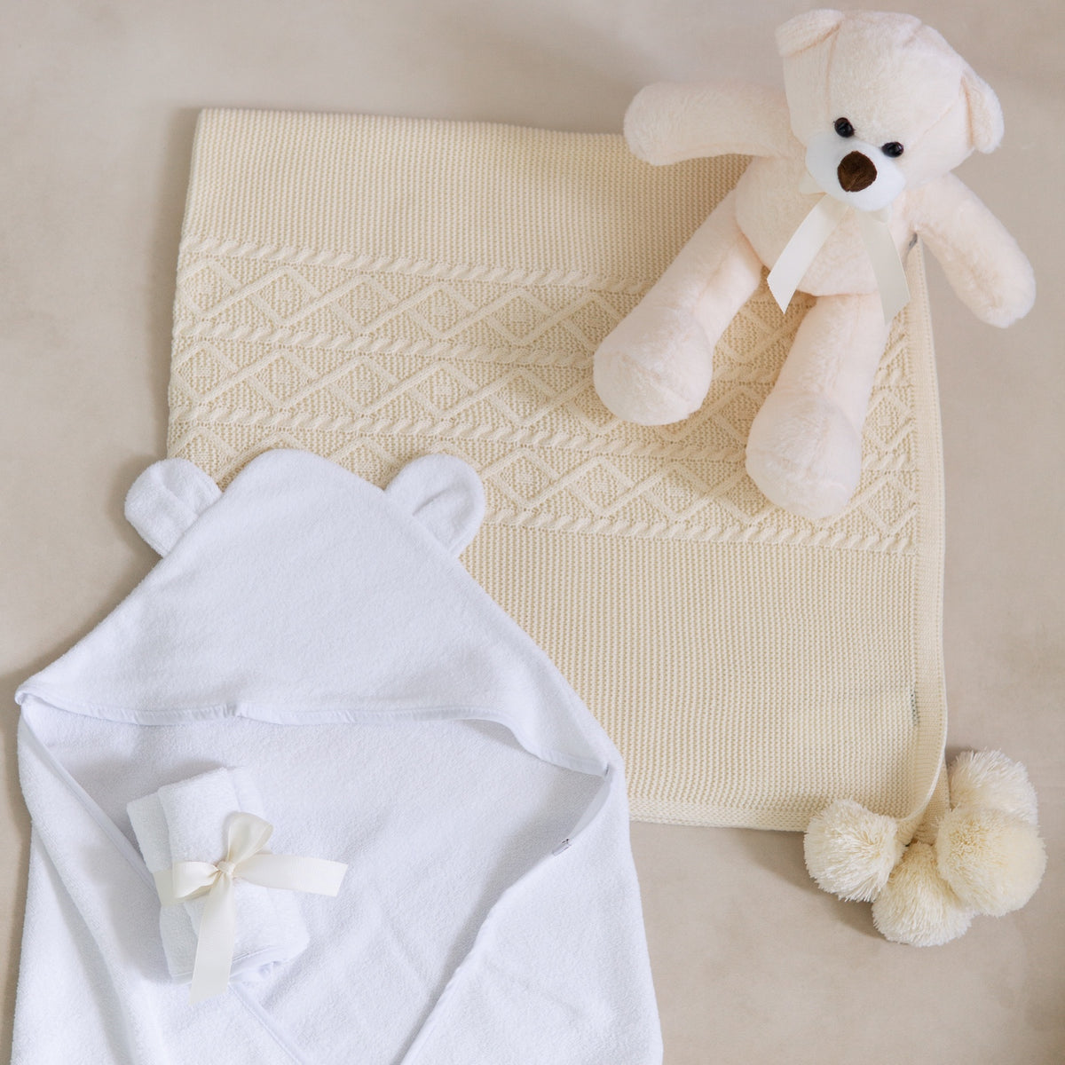 Set de Regalo Básicos Osos para El Bebé con Trapito de Apego  + Envío Gratis