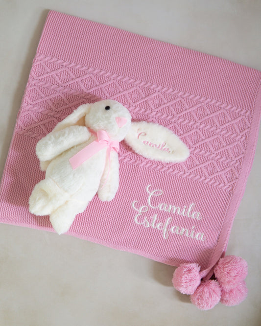 Set de Regalo Welcome Baby con Conejito Riley Hueso