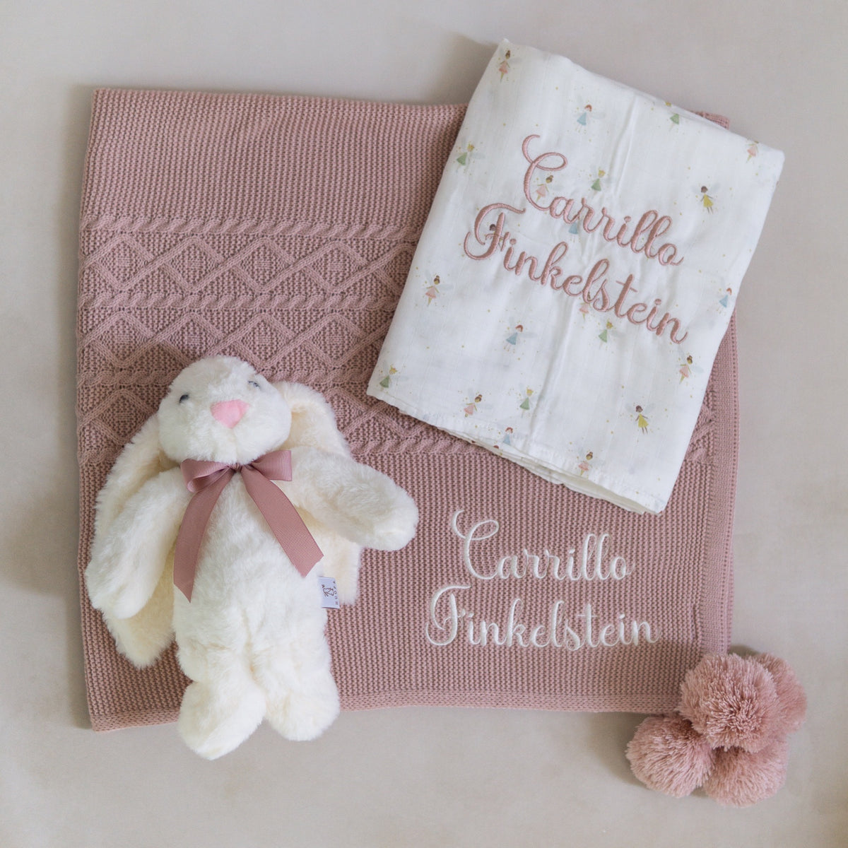 Set de Regalo Básicos para El Bebé con Conejo + Envío Gratis