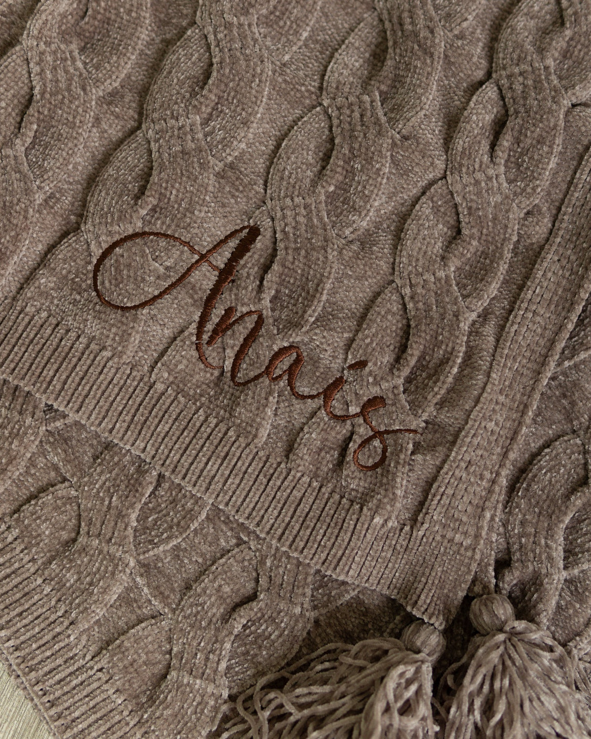 Frazada Chenille Trenza 110 x 160 cm