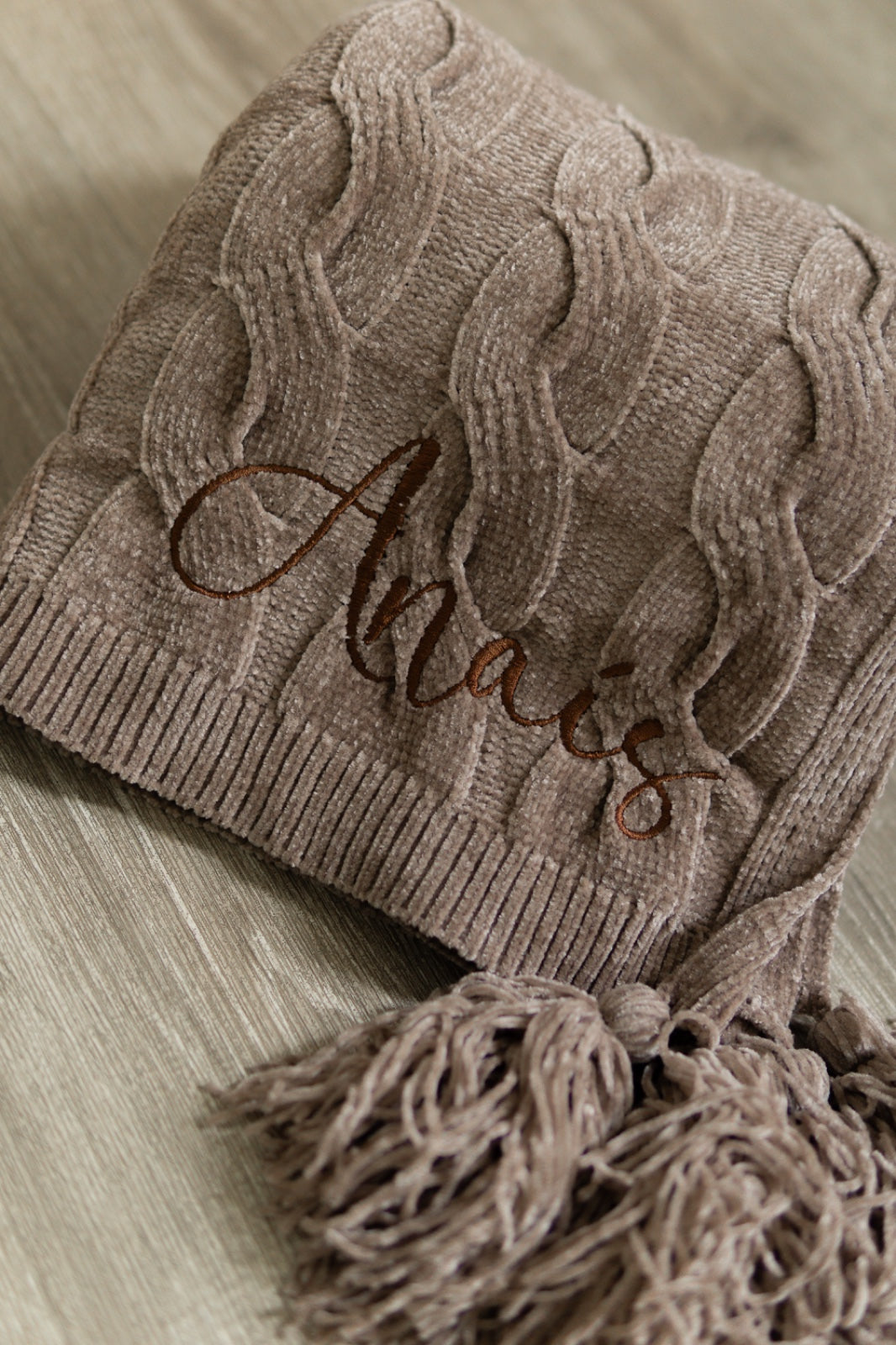 Frazada Chenille Trenza 110 x 160 cm