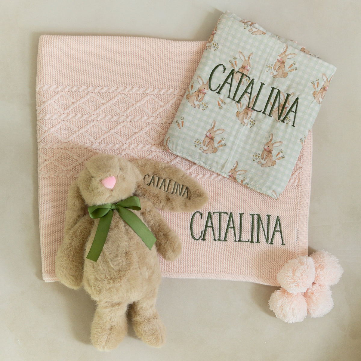 Set de Regalo Básicos para El Bebé con Conejo + Envío Gratis