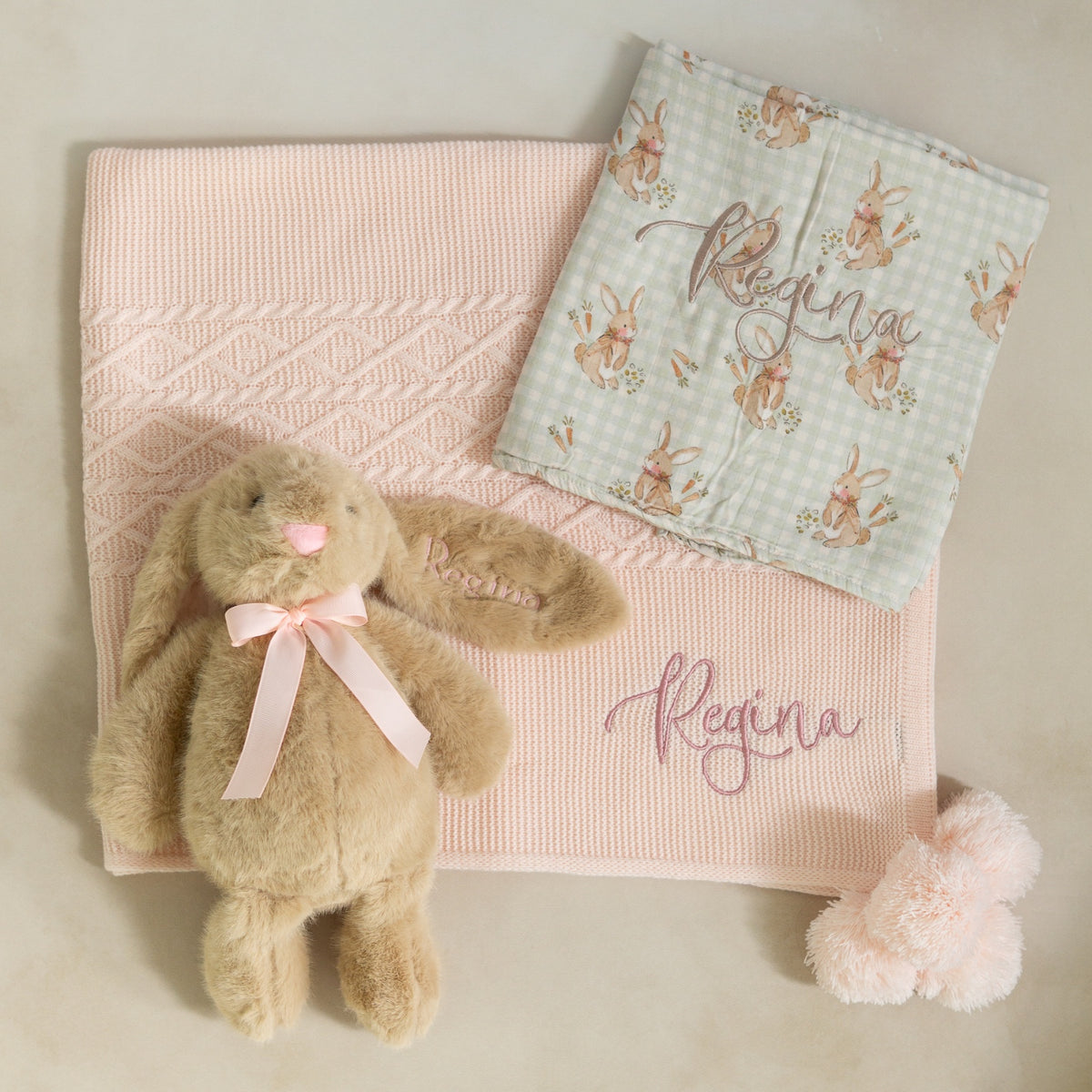 Set de Regalo Básicos para El Bebé con Conejo + Envío Gratis