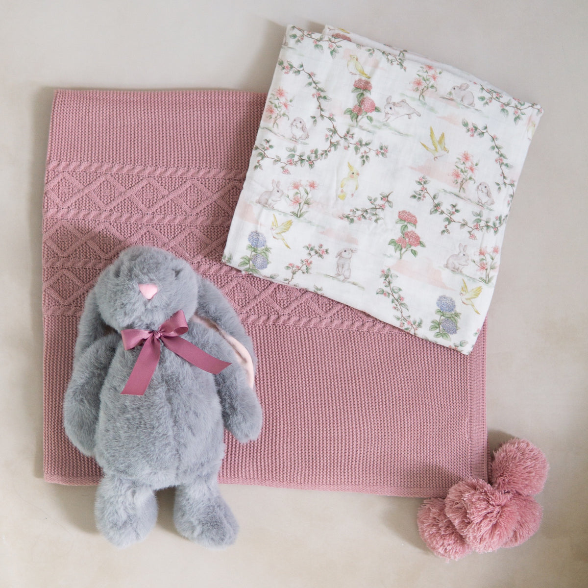 Set de Regalo Básicos para El Bebé con Conejo + Envío Gratis